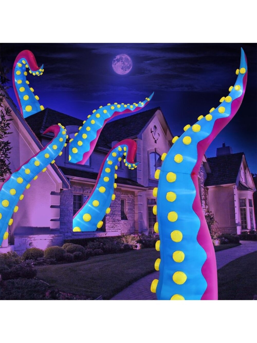 Giant Inflatable Lighted Octopus Halloween Decoration - 11.5FT Outdoor Prop